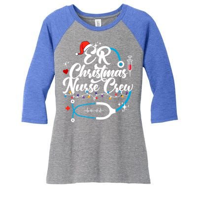 Christmas Nurse Clothing Er Nurse Christmas Gift Women's Tri-Blend 3/4-Sleeve Raglan Shirt