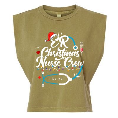 Christmas Nurse Clothing Er Nurse Christmas Gift Garment-Dyed Women's Muscle Tee