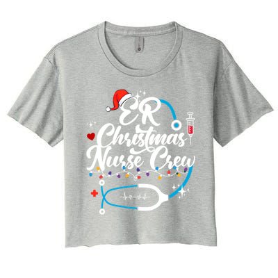 Christmas Nurse Clothing Er Nurse Christmas Gift Women's Crop Top Tee