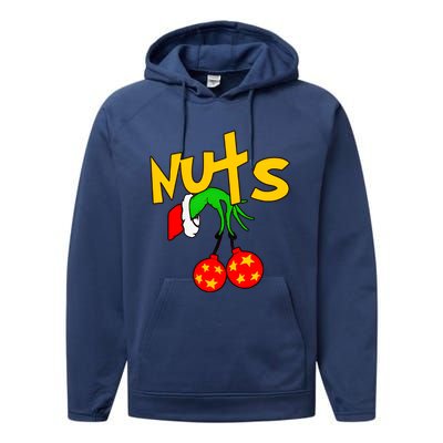 Chest Nuts Couples Matching Christmas Humor Performance Fleece Hoodie