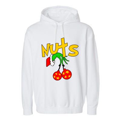 Chest Nuts Couples Matching Christmas Humor Garment-Dyed Fleece Hoodie