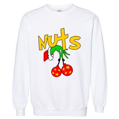 Chest Nuts Couples Matching Christmas Humor Garment-Dyed Sweatshirt