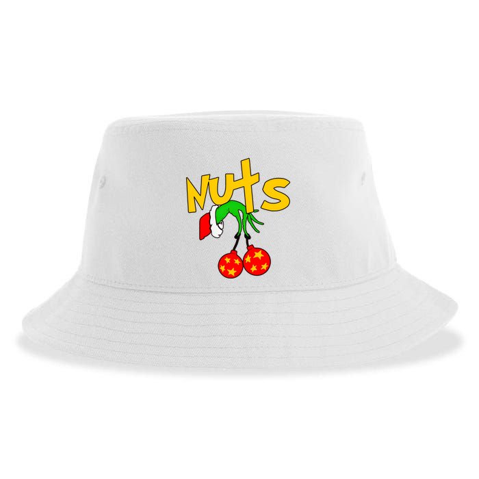 Chest Nuts Couples Matching Christmas Humor Sustainable Bucket Hat