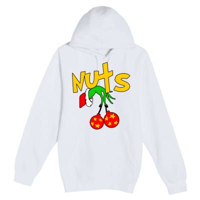 Chest Nuts Couples Matching Christmas Humor Premium Pullover Hoodie