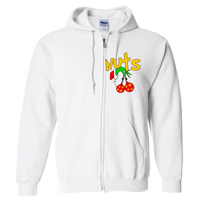 Chest Nuts Couples Matching Christmas Humor Full Zip Hoodie