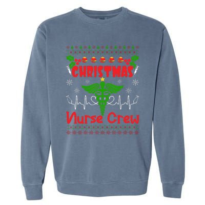 Christmas Nurse Crew Garment-Dyed Sweatshirt