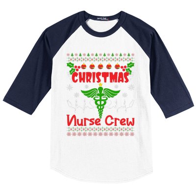 Christmas Nurse Crew Baseball Sleeve Shirt