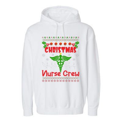 Christmas Nurse Crew Garment-Dyed Fleece Hoodie