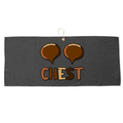 Chest Nuts Couples Matching Christmas Chestnut For Her Gift Large Microfiber Waffle Golf Towel