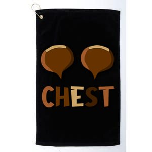 Chest Nuts Couples Matching Christmas Chestnut For Her Gift Platinum Collection Golf Towel