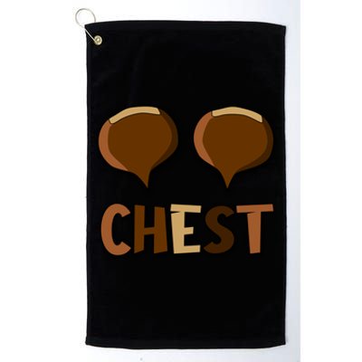 Chest Nuts Couples Matching Christmas Chestnut For Her Gift Platinum Collection Golf Towel