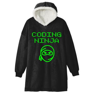 Coding Ninja Computer Programming Web Developer Coder Coding Gift Hooded Wearable Blanket