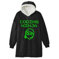Coding Ninja Computer Programming Web Developer Coder Coding Gift Hooded Wearable Blanket