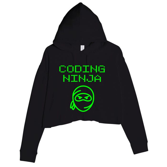 Coding Ninja Computer Programming Web Developer Coder Coding Gift Crop Fleece Hoodie