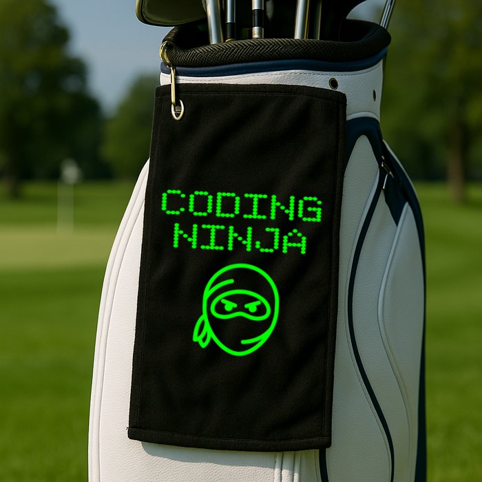 Coding Ninja Computer Programming Web Developer Coder Coding Gift Golf Towel