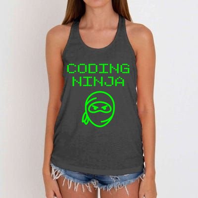Coding Ninja Computer Programming Web Developer Coder Coding Gift Women's Knotted Racerback Tank
