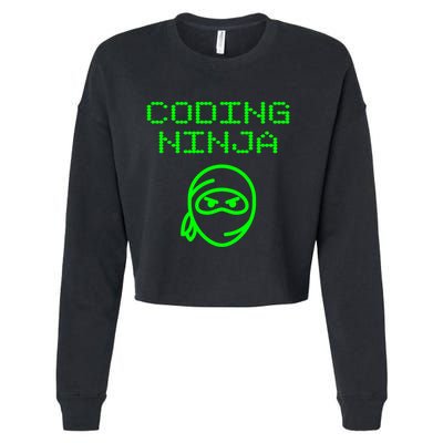 Coding Ninja Computer Programming Web Developer Coder Coding Gift Cropped Pullover Crew