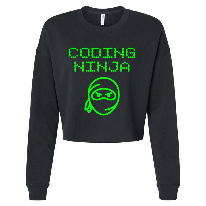 Coding Ninja Computer Programming Web Developer Coder Coding Gift Cropped Pullover Crew