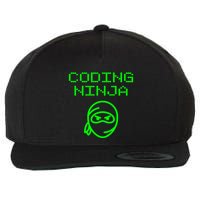 Coding Ninja Computer Programming Web Developer Coder Coding Gift Wool Snapback Cap