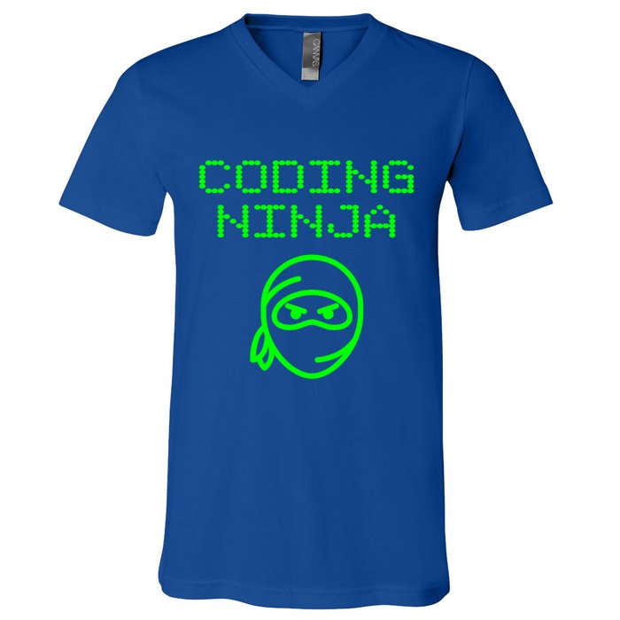 Coding Ninja Computer Programming Web Developer Coder Coding Gift V-Neck T-Shirt