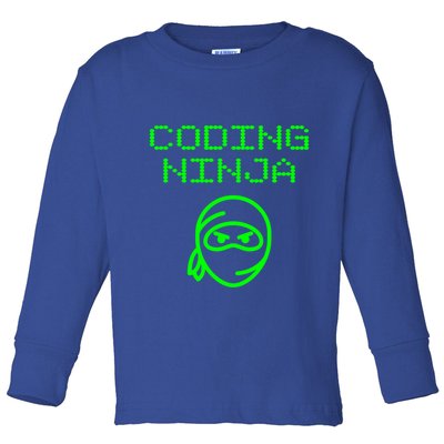 Coding Ninja Computer Programming Web Developer Coder Coding Gift Toddler Long Sleeve Shirt