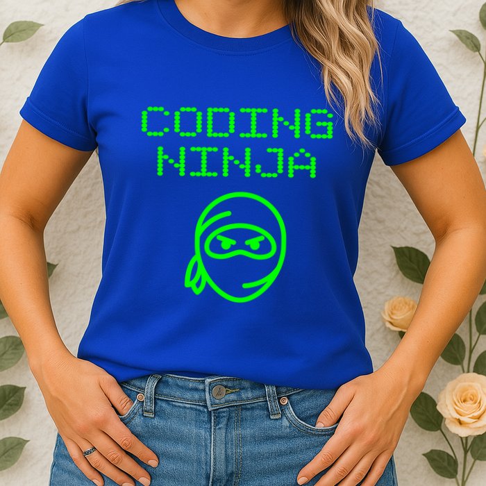 Coding Ninja Computer Programming Web Developer Coder Coding Gift Womens T-Shirt