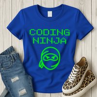 Coding Ninja Computer Programming Web Developer Coder Coding Gift Womens T-Shirt