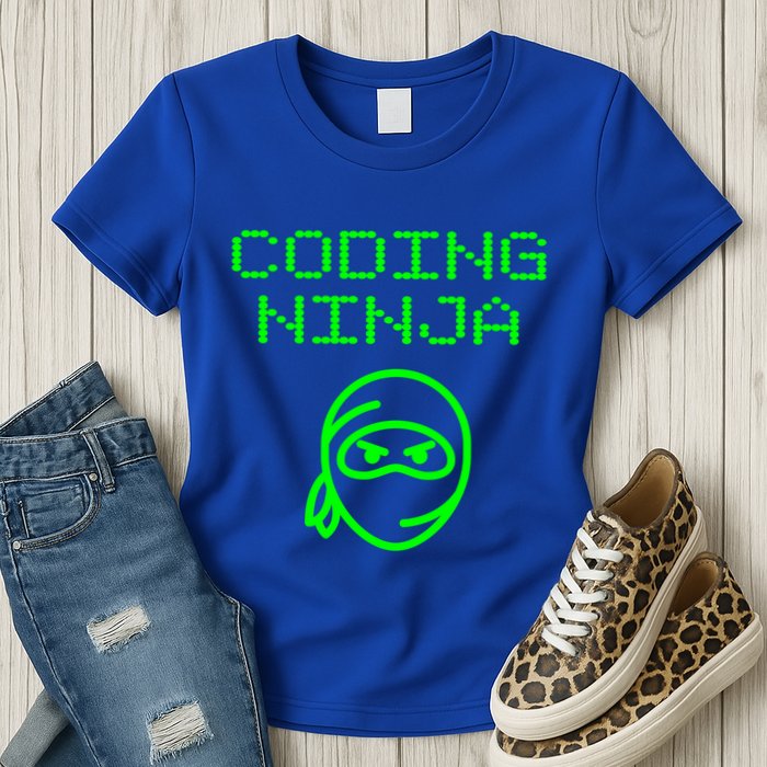 Coding Ninja Computer Programming Web Developer Coder Coding Gift Womens T-Shirt