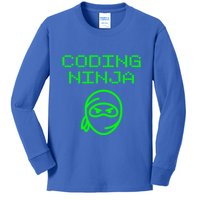 Coding Ninja Computer Programming Web Developer Coder Coding Gift Kids Long Sleeve Shirt