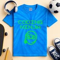 Coding Ninja Computer Programming Web Developer Coder Coding Gift Kids Tie-Dye T-Shirt