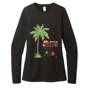 Chest Nuts Christmas Family Christmas Beach Palm Tree Lights Gift Womens CVC Long Sleeve Shirt