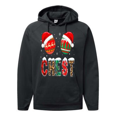 Chest Nuts Couple Christmas Pajama Chestnuts Xmas Gift Performance Fleece Hoodie