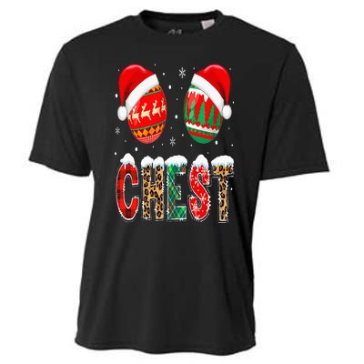 Chest Nuts Couple Christmas Pajama Chestnuts Xmas Gift Cooling Performance Crew T-Shirt