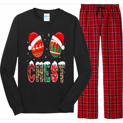 Chest Nuts Couple Christmas Pajama Chestnuts Xmas Gift Long Sleeve Pajama Set