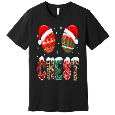 Chest Nuts Couple Christmas Pajama Chestnuts Xmas Gift Premium T-Shirt