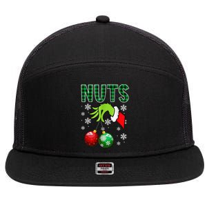 Chest Nuts Christmas Funny Matching Couple Chestnuts 7 Panel Mesh Trucker Snapback Hat