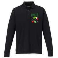 Chest Nuts Christmas Funny Matching Couple Chestnuts Performance Long Sleeve Polo