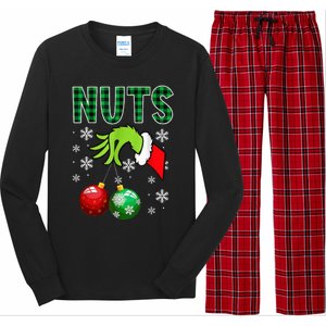 Chest Nuts Christmas Funny Matching Couple Chestnuts Long Sleeve Pajama Set