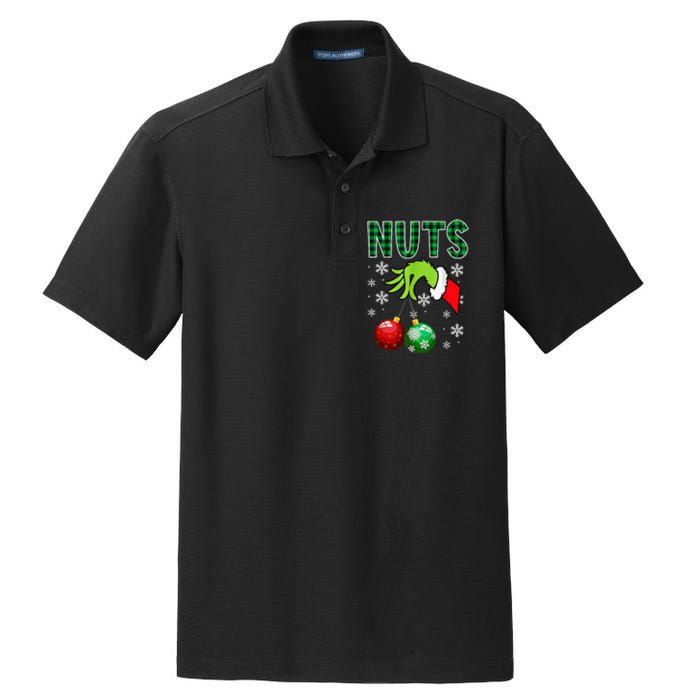 Chest Nuts Christmas Funny Matching Couple Chestnuts Dry Zone Grid Polo