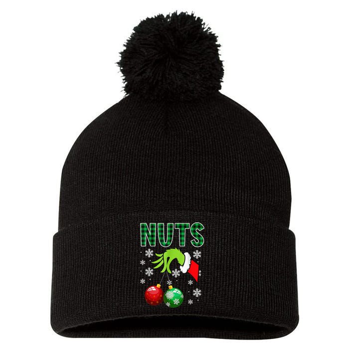 Chest Nuts Christmas Funny Matching Couple Chestnuts Pom Pom 12in Knit Beanie