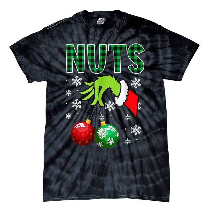 Chest Nuts Christmas Funny Matching Couple Chestnuts Tie-Dye T-Shirt