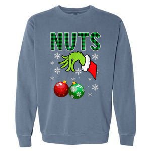 Chest Nuts Christmas Funny Matching Couple Chestnuts Garment-Dyed Sweatshirt