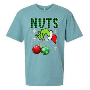 Chest Nuts Christmas Funny Matching Couple Chestnuts Sueded Cloud Jersey T-Shirt