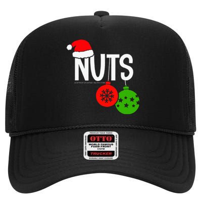 Chest Nuts Christmas Funny Matching Couple Chestnuts  High Crown Mesh Back Trucker Hat