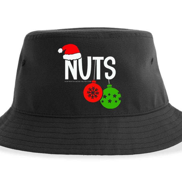 Chest Nuts Christmas Funny Matching Couple Chestnuts  Sustainable Bucket Hat