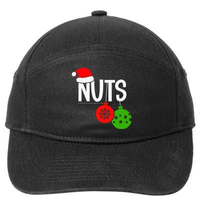 Chest Nuts Christmas Funny Matching Couple Chestnuts  7-Panel Snapback Hat