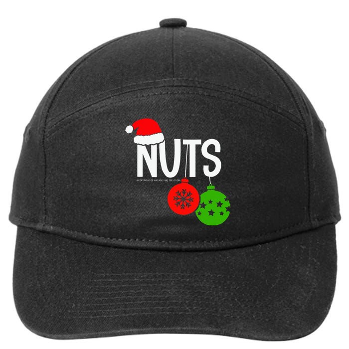 Chest Nuts Christmas Funny Matching Couple Chestnuts  7-Panel Snapback Hat