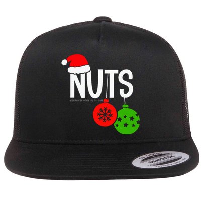 Chest Nuts Christmas Funny Matching Couple Chestnuts  Flat Bill Trucker Hat