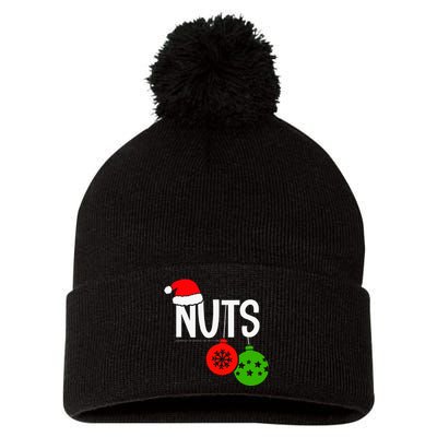 Chest Nuts Christmas Funny Matching Couple Chestnuts  Pom Pom 12in Knit Beanie