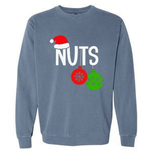 Chest Nuts Christmas Funny Matching Couple Chestnuts  Garment-Dyed Sweatshirt